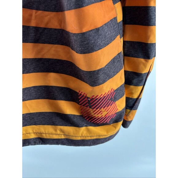 Burton Size XL Dryride Snowboard Zip Up Shell Jacket Oranges Yellow Black Hood - Picture 9 of 11